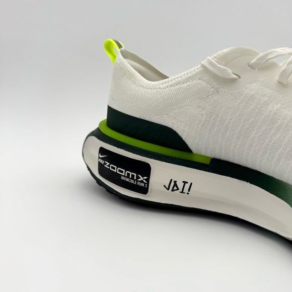 New Nike ZoomX Invincible Run FK3 White Green Black 13 Shoes Wake Up Package - Picture 6 of 10